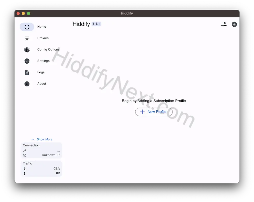 Add Subscription Link in Hiddify Next